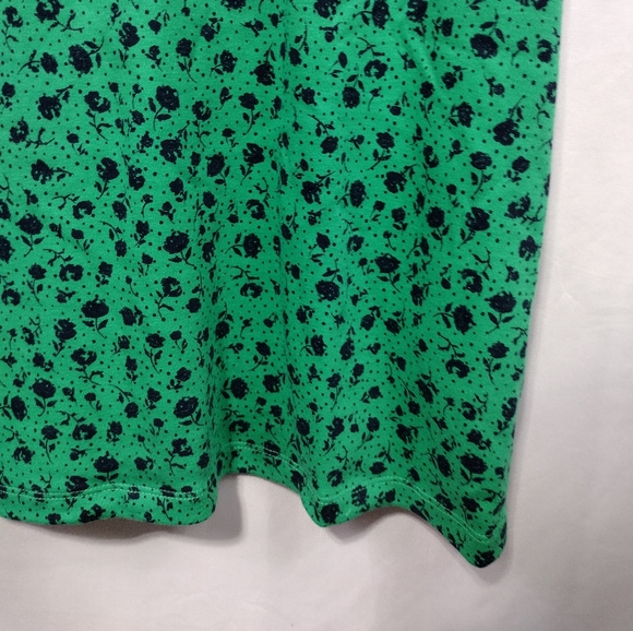 NWT Karen Scott Floral Polo Top Women's 3X Green Cottagecore Retro Casual Comfy - Picture 3 of 11